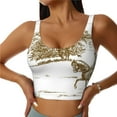 thumbnail image 3 of Goofa Horse Rider In Field Printed Sports Bras for Women, High Impact Running Bra Workout Crop Tank Tops Longline Sports Bra Push up-X-Large, 3 of 9