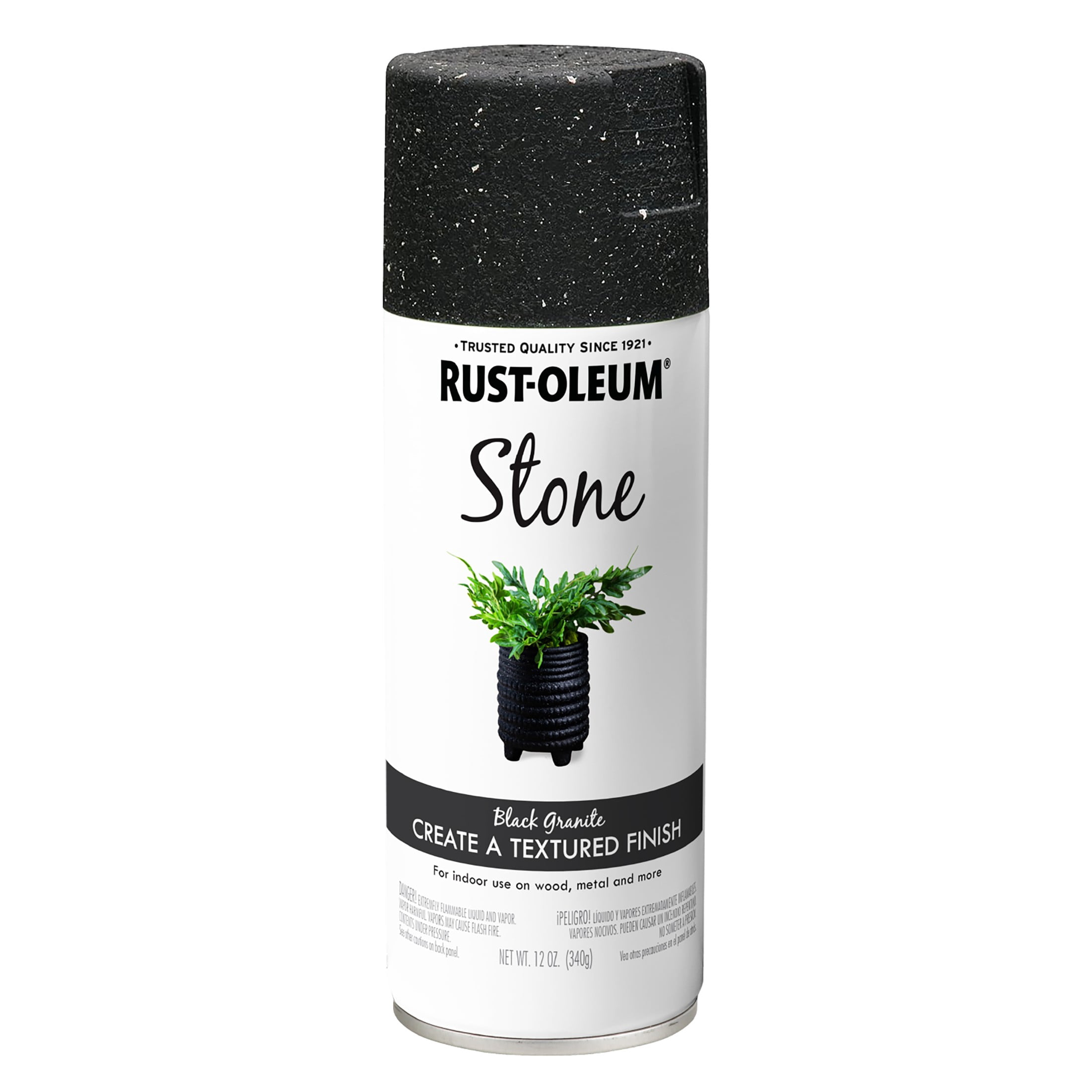 6 Pack, Black Granite, Rust-Oleum American Accents Textured Spray Paint-7991830, 12 oz