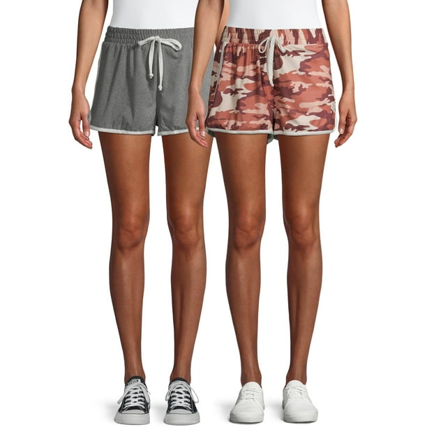 Faded Rose Juniors' Dolphin Shorts, 2-Pack - Walmart.com