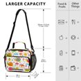 thumbnail image 3 of Insulated Lunch Bag 6L Leak-Proof Lunch Box with Shoulder Strap Multiple Pockets Lunch Tote Cartoon-colored Snail, 3 of 9