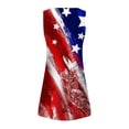 thumbnail image 5 of Hwmodou Women Dresses Casual Round Neck Hollow Ring Colorful Independence Day Printed Sleeveless Vacation Simple Dress Cozy Female Sundress, 5 of 5