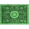 thumbnail image 1 of Ahgly Company Indoor Rectangle Abstract Emerald Green Modern Area Rugs, 2' x 3', 1 of 4