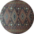 thumbnail image 1 of Ahgly Company Indoor Round Persian Light Blue Traditional Area Rugs, 4' Round, 1 of 4