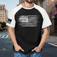 thumbnail image 2 of TOWED22 Men's Graphic Tees American Flag Patriotic T-Shirts Short Sleeve 4th of July Shirt Crewneck Summer Workout Tops Black,L, 2 of 4