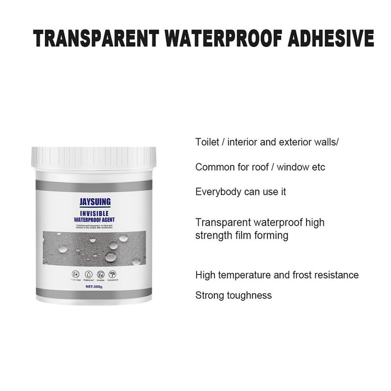Liquide d'étanchéité transparent, agent de revêtement imperméable  transparent, 100 g Jaysuing Invisible waterproof agent, Réparation de  Fuites