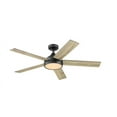 thumbnail image 3 of Harbor Breeze Camden 52-in Matte Black Indoor Ceiling Fan with Light Remote (5-Blade), 3 of 8