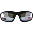 thumbnail image 2 of Global Vision Kickback Padded Motorcycle Sunglasses Black Frame + Mirror Lens, 2 of 5