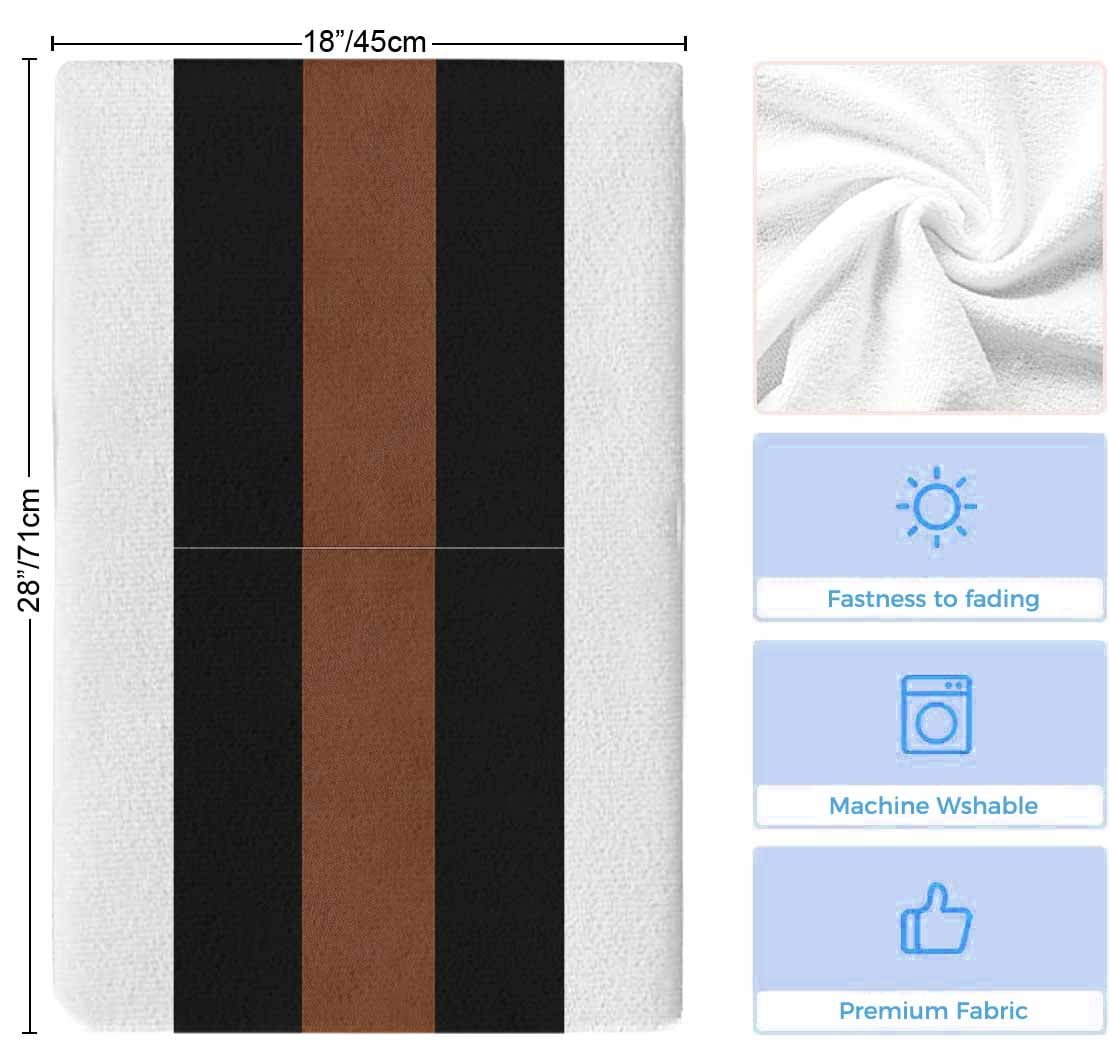 Brown Black White Kitchen Towels Set of 2, Contemporary Boho Modern Art Soft Microfiber Dish Towels, Absorbent Quick-Dry Washable Dishcloths for Kitchen Cleaning, Drying Dishes, 18x28 Inches