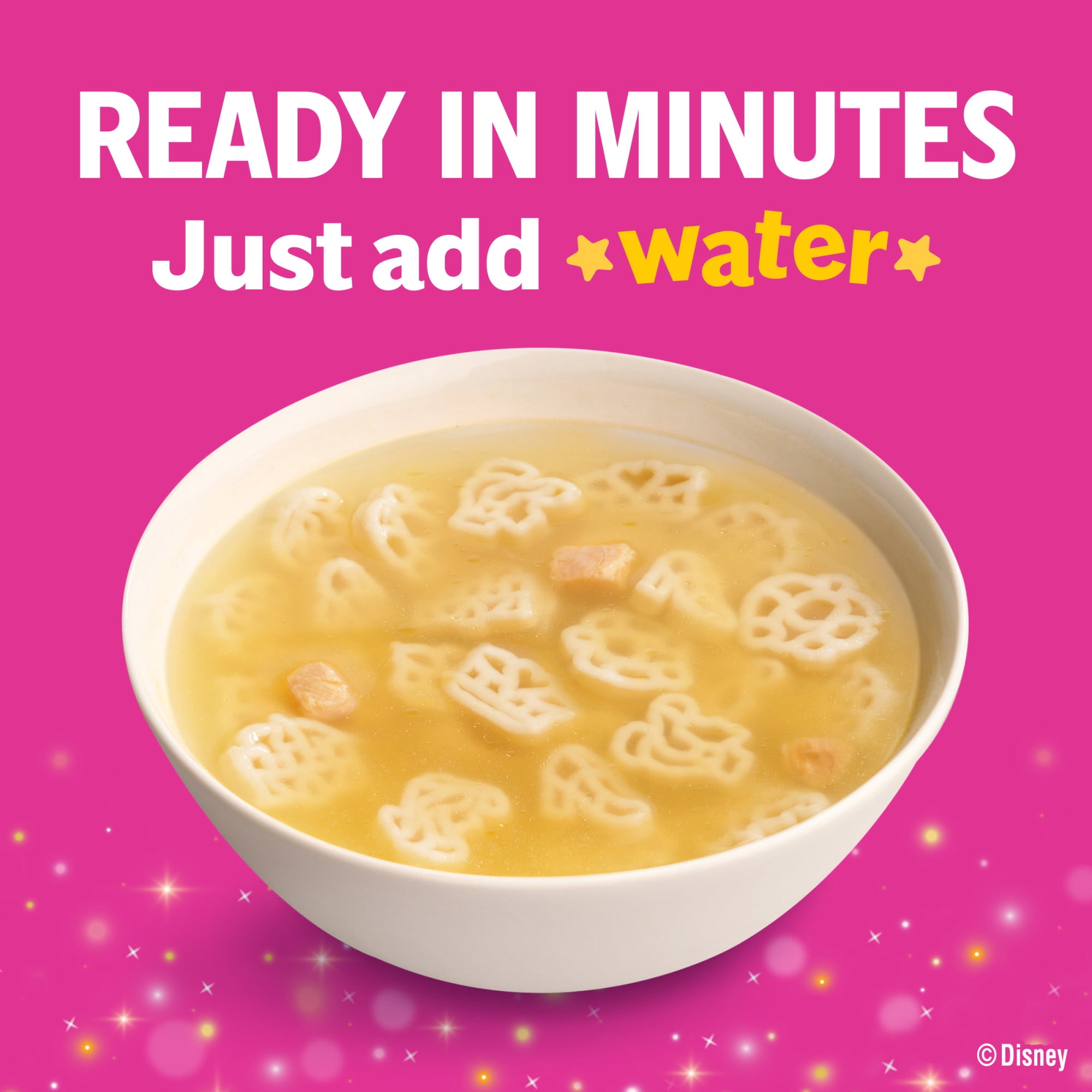 (4 pack) Campbell’s Condensed Kids Soup Disney Princess Cool Shapes Pasta, 10.5 oz