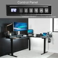 thumbnail image 6 of VIVO 2-Tier Electric 63" x 55" Corner Desk, Black Table Top, Black Frame, 6 of 9