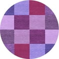 thumbnail image 1 of Ahgly Company Indoor Square Patterned Dark Magenta Purple Area Rugs, 3' Square, 1 of 6