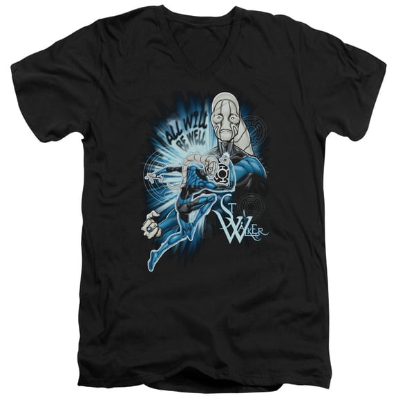 Green Lantern Saint Walker S/S Adult V-Neck T-Shirt Black