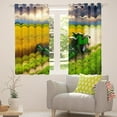 thumbnail image 4 of Tractor Darkening Drapes 2 Panels,Farmland Curtains for Bedroom Living Room Kids Decor Western Farm Tractor Blackout Curtains Vehicle Window Treatments Machinery Truck-42"W x 63"L (Pack of 2), 4 of 7