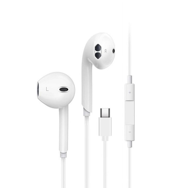 Auriculares internos USB tipo C con micrófono (alta resolución) y control de volumen para Samsung S20, iPad Pro 2018, Huawei P30 P40, OnePlus, Google Pixel 5/4/3 y otros dispositivos de interfaz