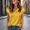 Yellow, variant on MAIHAN Ladies T Shirts Casual Summer Funny Printed Graphic Shirts Summer T Shirt Crew Neck T Shirts for Women