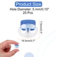 thumbnail image 2 of Uxcell 25 Pcs Bloqueo de Cuerda de Plástico con Resorte, Clip de Dos Orificios, Tope de Fin de Cuerda, Transparente + Azul, 2 of 7