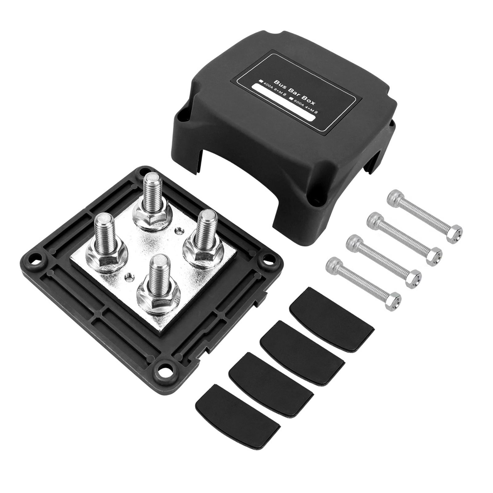 Power Distribution Block Busbar Terminal Block 400A High Current with Cover for Automotive Marine RV Truck
