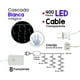 thumbnail image 3 of Cascada Navideña Decorativa Luz LED Blanca 400 Focos 8 Funciones 6.4 m Importadora La Merced Paquete 3 pz Alta Resistencia, 3 of 4