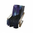 thumbnail image 4 of Aurora Forest Soft Flannel Fleece Throw Blanket, Illustration with Aurora Borealis in the Sky over Night Woodland, Cozy Plush for Indoor and Outdoor Use, 50" x 70", Multicolor, by Ambesonne, 4 of 6