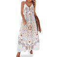 thumbnail image 2 of Mandala Robe Sans Manches Fond Blanc Multicolore pour Femme 2024, 2 of 5