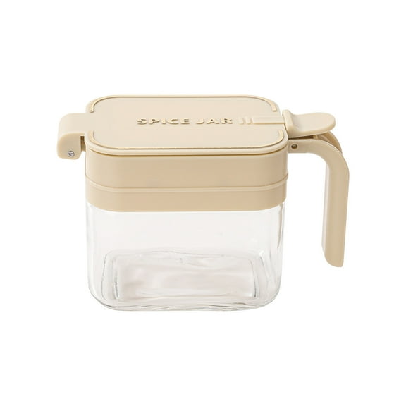 Spice Jars with Lids, 6-piece Set, Clear Plastic Containers with Removable Grid & 6 Spoons, Leakproof & Stackable for Organized Pantry Storage, Ideal for Kitchen Countertop Spice,Vsgery