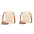 thumbnail image 1 of Summer Women Mini Straw Crossbody Bolsas Tejidas La Billetera Del (beige Sin Hebilla), 1 of 9