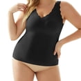 thumbnail image 7 of MVRLSH Womens Tank Tops Loose Fit Casual Special Pocket Design Post Surgery Breast Accessory Compatible Built In Bra Tank Top Tops Black Size M, 7 of 7