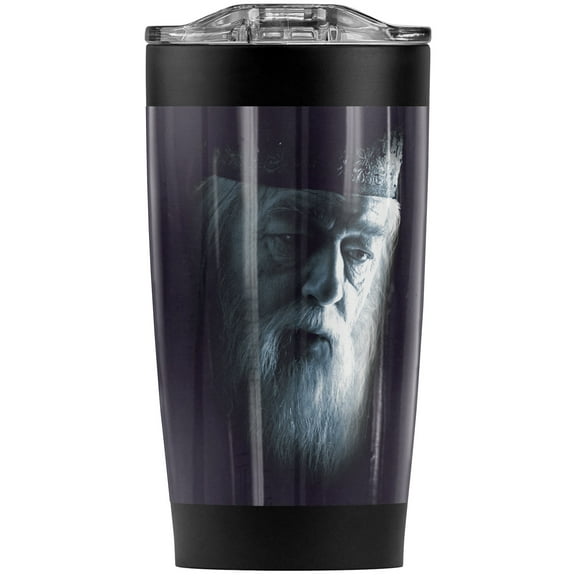 Harry Potter Dumbledore Face Stainless Steel Tumbler 20 oz Coffee Travel Mug/Cup, Vacuum Insulated & Double Wall with Leakproof Sliding Lid | Great for Hot Drinks and Cold Beverages