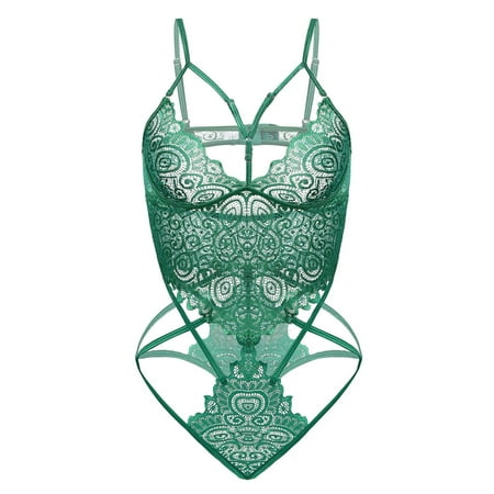 

WANYNG Women Underwear Clairforward Lace Appeal Conjoined Body Underwear Bra Nighties for Women plus Size Lingerie Panties And Bra