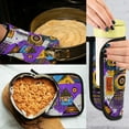thumbnail image 5 of Yayeee Oven Mitts and Pot Holder Set of 4 Heat Resistant Kitchen Gloves Baking Hot Pad, Purple Simple Triangles, 5 of 5