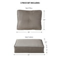thumbnail image 3 of Sunbrella 2-Piece Outdoor Deep Seat Cushion Set in Cast Shale, 3 of 9