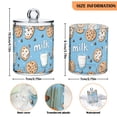 thumbnail image 5 of Yayeee 4 Pack Qtip Holder Bathroom Cotton Swab Canister with Lid Clear Dispenser Set, Milk and Cookies, 5 of 6