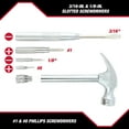Hyper Tough 5in1 Hammer and Screwdriver Set, 4 Screwdrivers and 1