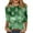 Army Green, variant on Women's Christmas Red Sweater with Sparkling Ribbon Design, 3/4 Sleeve, Casual Holiday Top