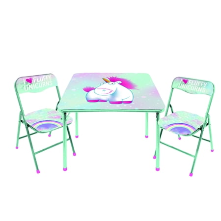 Fluffy the Unicorn 3 Piece Table and Chair Activity Set - Walmart.com