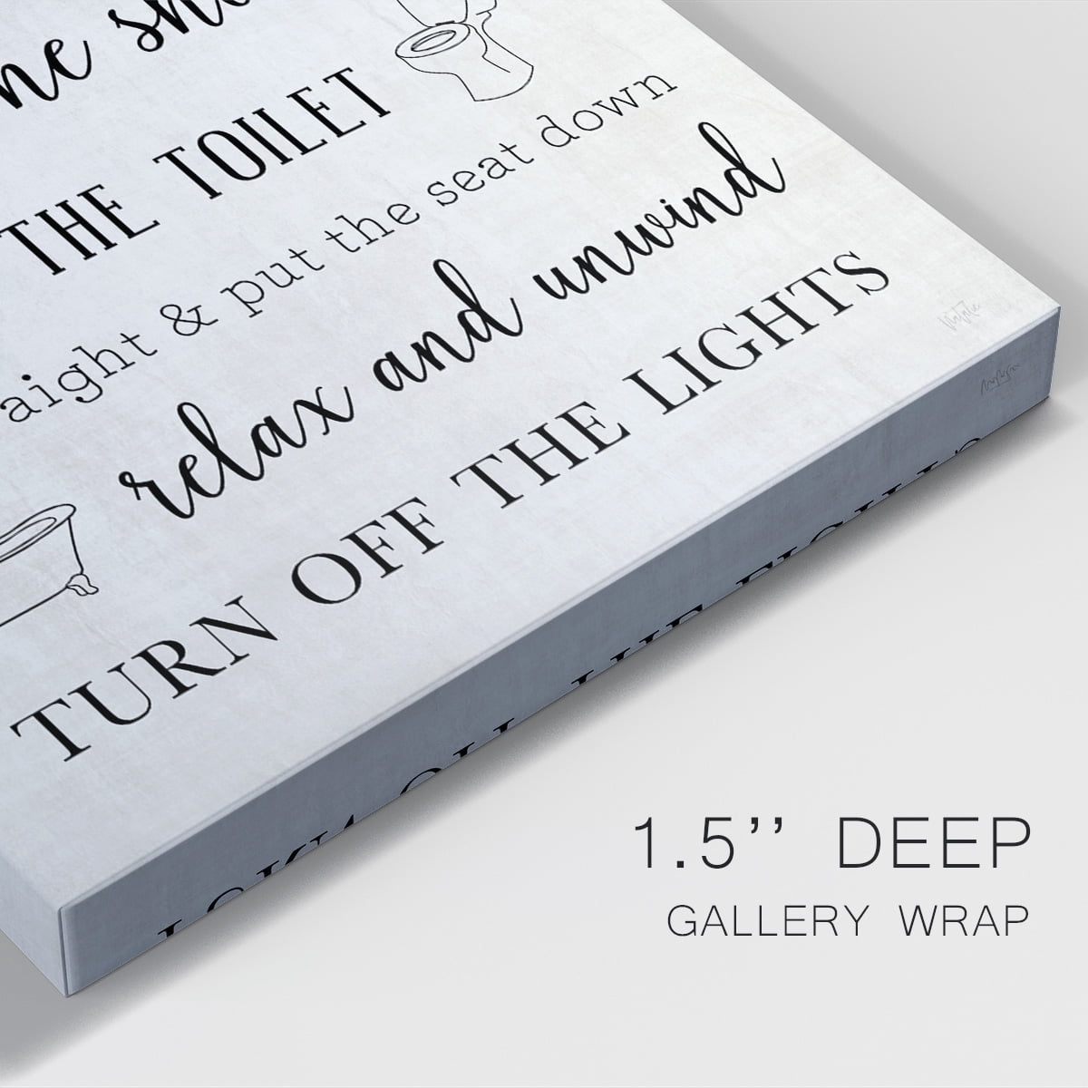In This Bathroom Premium Gallery Wrapped Canvas - Ready to Hang