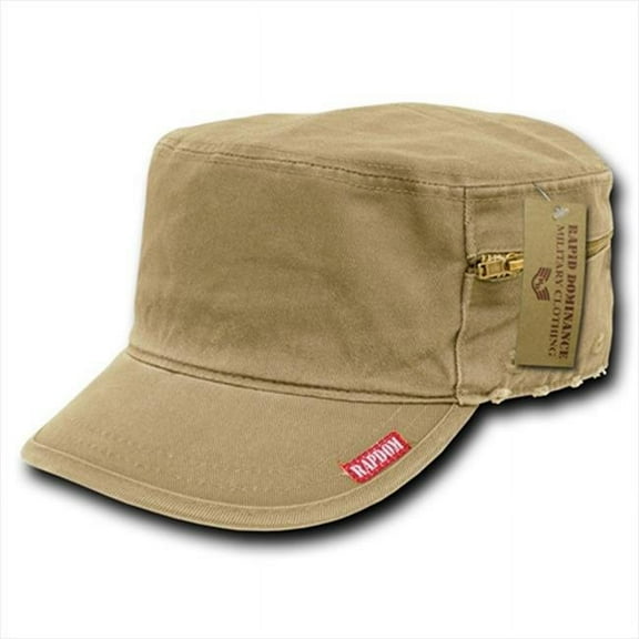 French Round Bill Caps, Khaki, S (037)