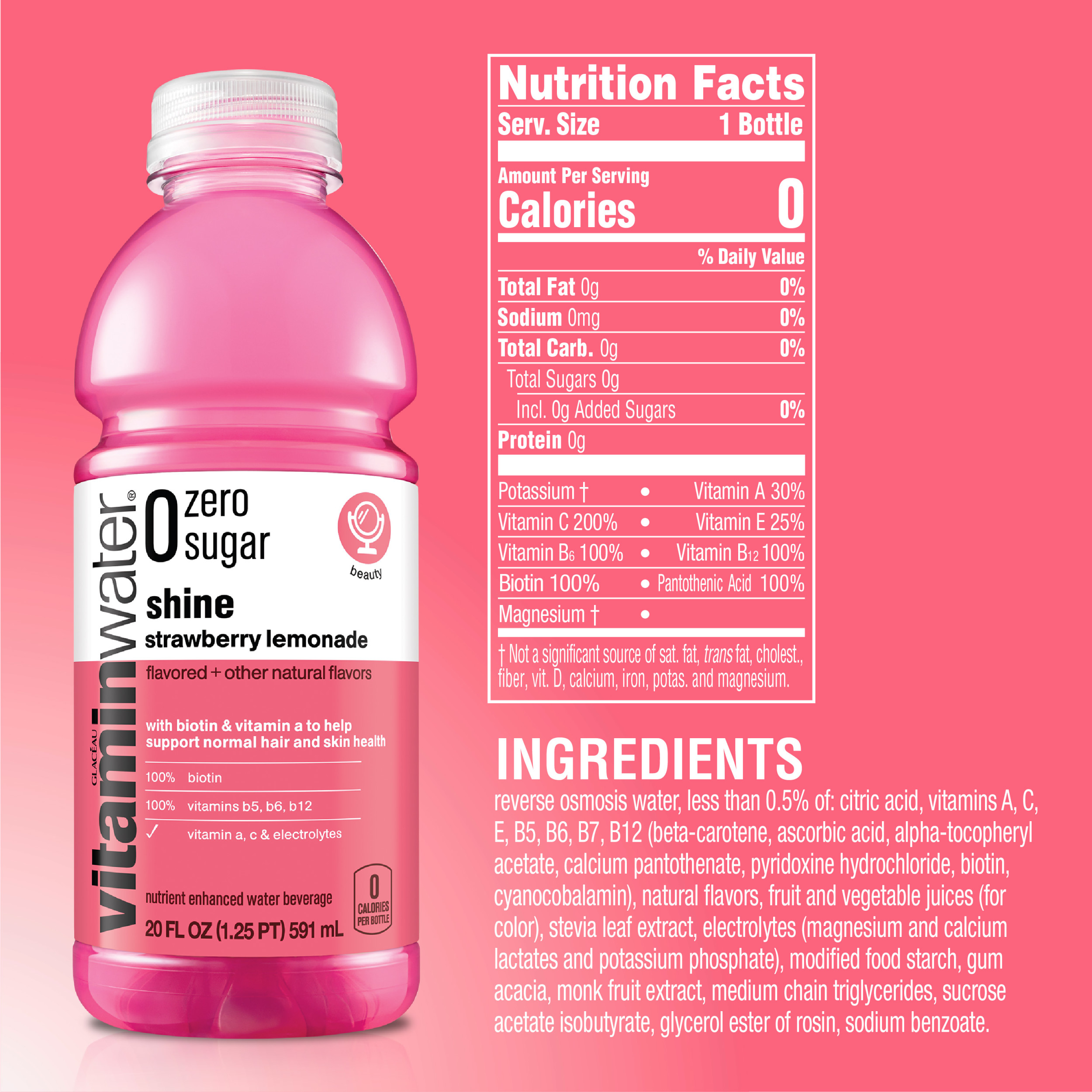 Vitamin Water Nutrition Label