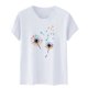 thumbnail image 4 of Fiudx Camisas de Mujer Blusa de Manga Corta con Estampado de Moda para Mujer, Divertida Camiseta con Cuello Redondo, 4 of 5