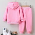 thumbnail image 5 of Gubotare Girls Clothing Sets Girls 2 Pieces Outfit Sets Graphic Fleece Splice Hoodies with Leggings Set Size 7-8 (Pink,7-8 Years), 5 of 9