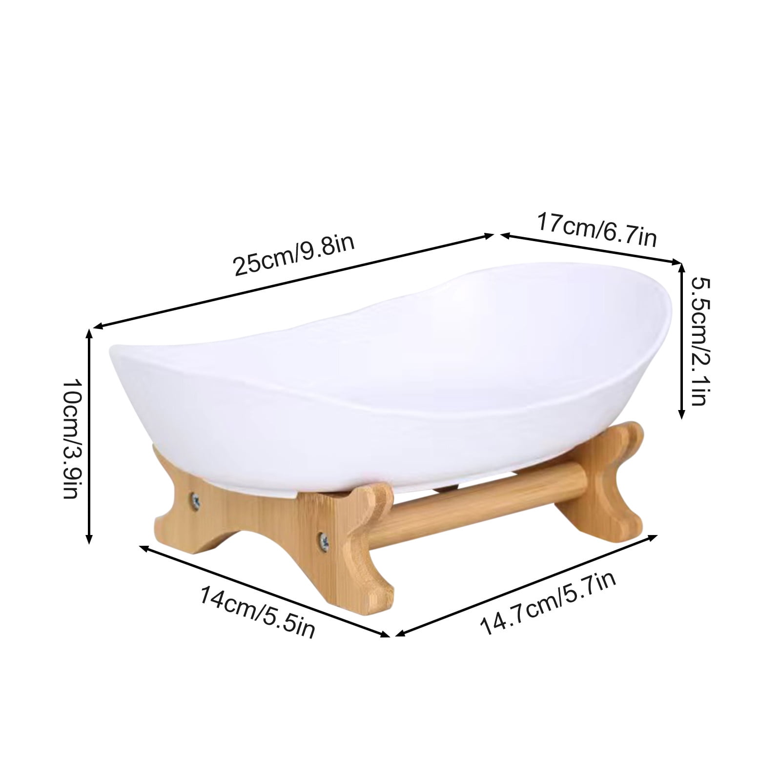 Tiitstoy Fruit Basket for Kitchen Counter, with Wood Holder, 3/2/1 Tiered Large Capacity Fruit Basket Oval Tiered Fruit Bowl Set for Kitchen Counter, Parties, Gatherings, Restaurant, Family Events