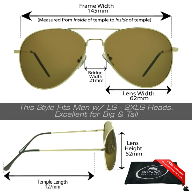 Big size aviator sunglasses cheap