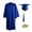 Blue, variant on Graduation Cap and Gown Class of 2025 Set Bulk with Tassel for High School & College