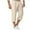 A-Beige, variant on Wyobmus Capris Pants for Men Summer Cotton Linen Shorts Casual Below Knee Pocketed 3/4 Summer Solid Drawstring Capri Pants,M-3XL A-Beige