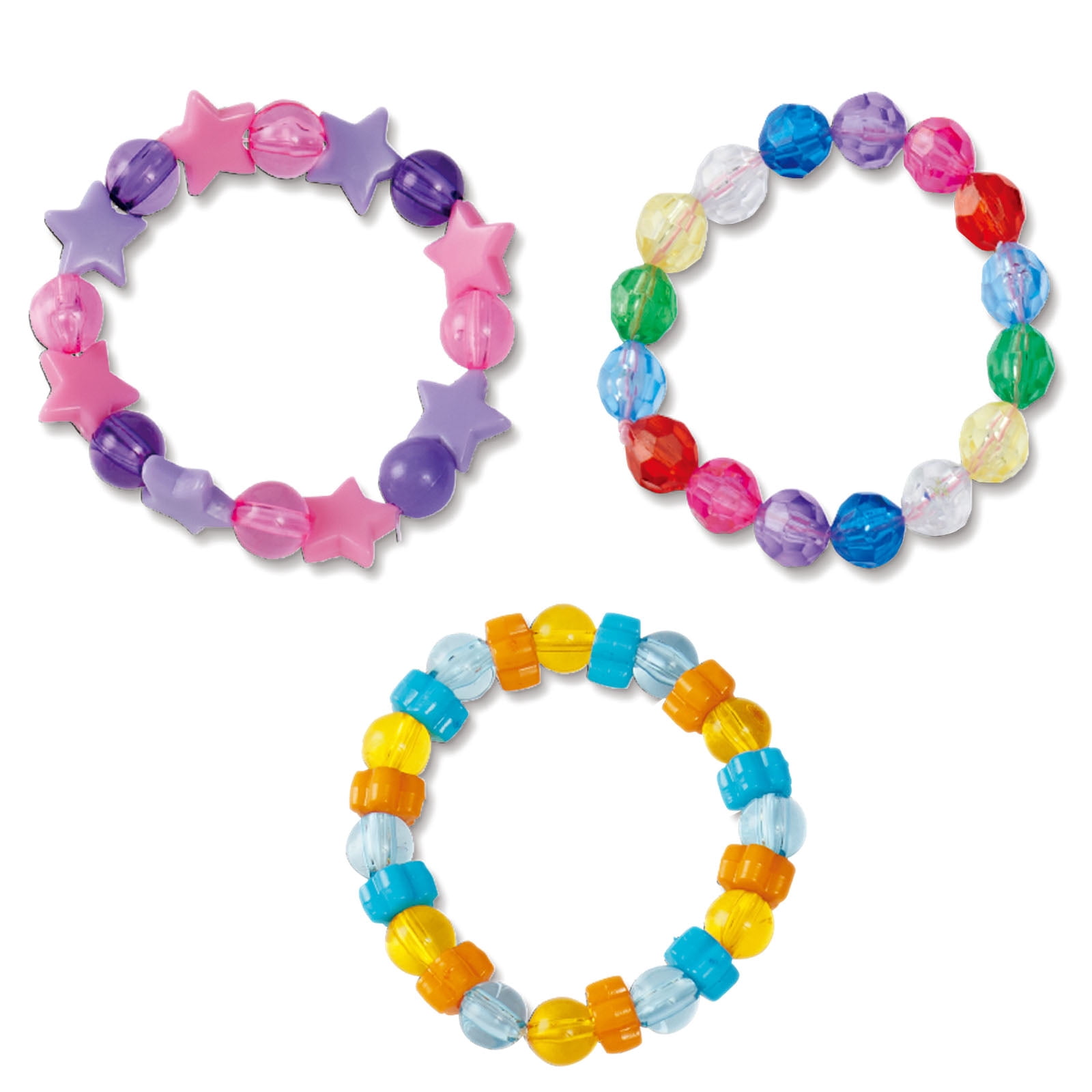 Rainbow Bead Kit Box by Creatology - Plastic Beads for Making Jewelry - Charms - Key Chains - Friendship Bracelets - and Arts & Crafts - 1 Pack