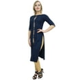thumbnail image 5 of Atasi Women's Blue Gota Patti Work Salwar Kameez Suit Dress With Dupatta - 18, 5 of 9