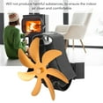 thumbnail image 2 of 7 Blade Heat Powered Stove Fan, Aluminium Alloy Pipe Fireplace Fan  For Home, 2 of 7
