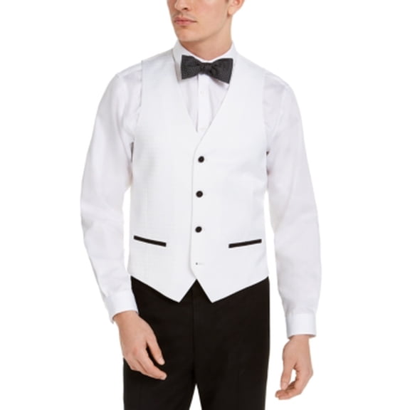 Alfani Men's Slim-Fit Stretch Tuxedo Vest Small White