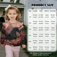 thumbnail image 2 of Xixirimido Horse Moutain Floral Print Graphic Toddler Girls Sweatshirt Long Sleeve Ruffle Shoulder Pullover Sweater Casual Crewneck Fall Winter Top, for 4-5T, 2 of 7