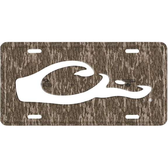 DRAKE WATERFOWL Drake Head Logo DW80122 Durable Easy to Mount One Size Aluminum License Plate - Hunting Vehicle Accessories, Bottomland